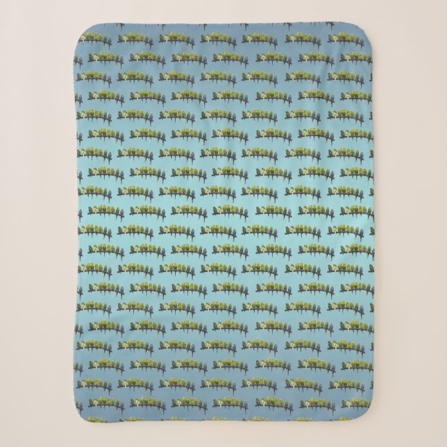 Odd One Out Sherpa Blanket (Sky Blue Mix) (Front)