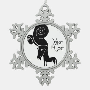 Odd Ram Goat Chinese Year Zodiac SnowF Ornament