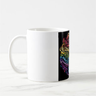 odd tribal rainbow mug