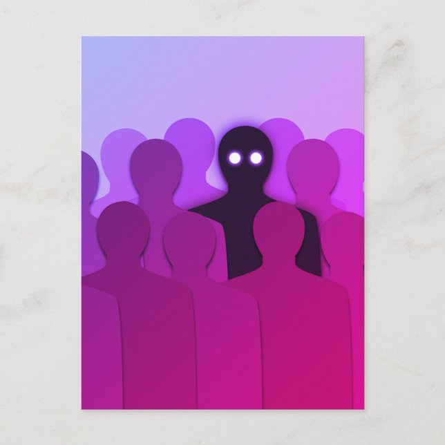 Oddity Surreal Pink Aesthetic Weirdo Postcard (Front)