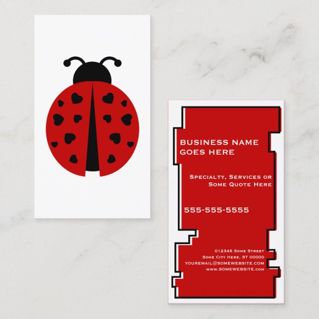 oddRex ladybug Business Card (Front/Back)