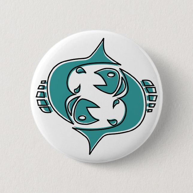 oddRex pisces 6 Cm Round Badge (Front)