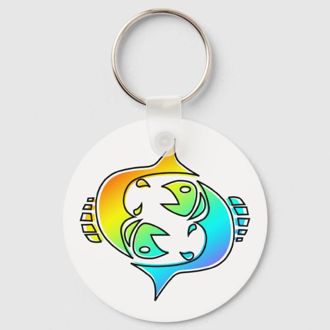 oddRex pisces Key Ring (Front)
