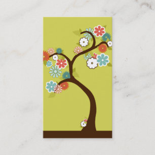 oddRex retro tree Business Card