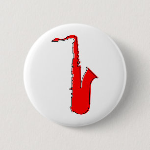 oddRex saxophone 6 Cm Round Badge