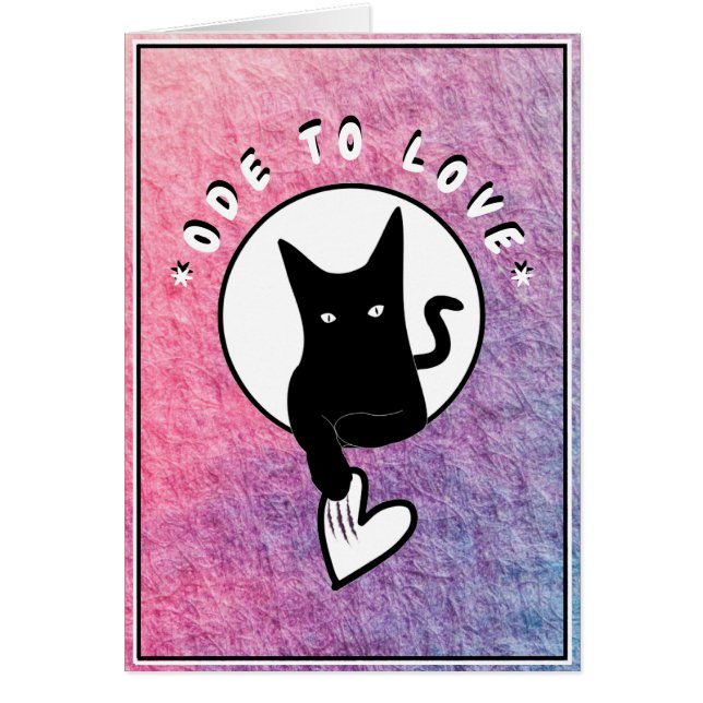 Ode to Love Cat Greeting Card - Adiela Akoo (Front)
