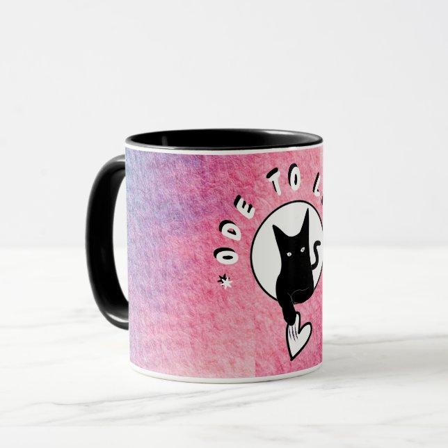Ode to Love Cat Mug by Adiela Akoo (Front Left)