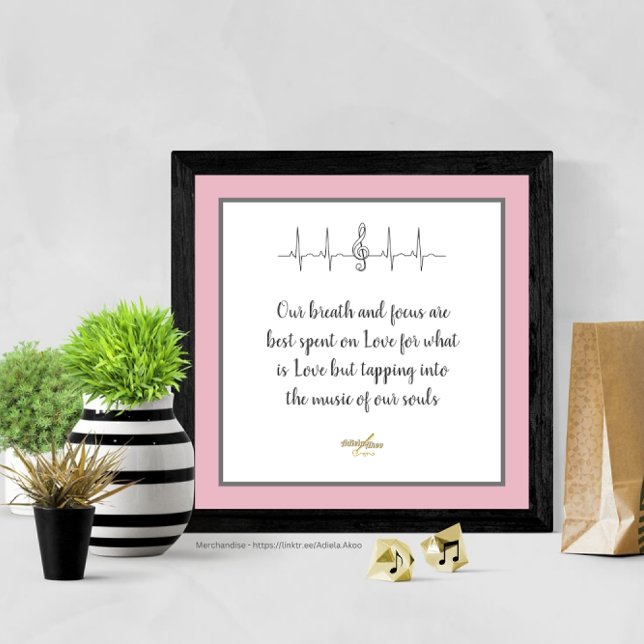 Ode to Love Poster by Poet Adiela Akoo (Love -the Music of our Souls Poster by Poet Adiela Akoo. Perfect with matching pillows. Get it now!)