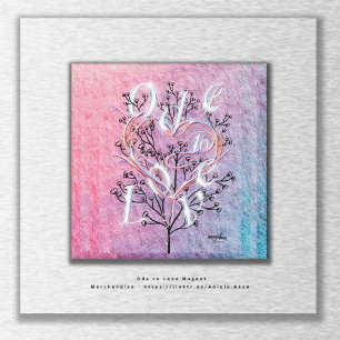 Ode to Love Square Magnet