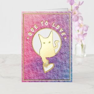 Ode to Lve Cat Foil Card - Adiela Akoo