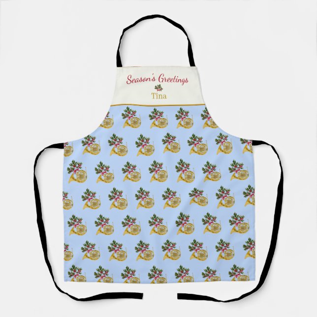 Ode to The Nutcracker French Horn Blue Apron (Front)