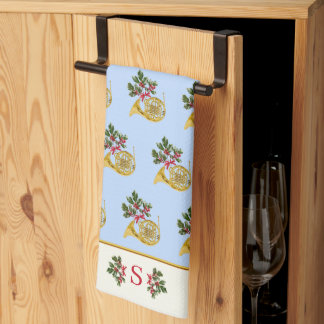 Ode to The Nutcracker French Horn Blue Tea Towel