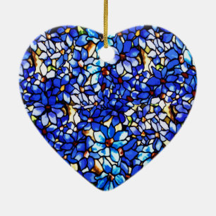 Ode to Tiffany Clematis Ceramic Tree Decoration