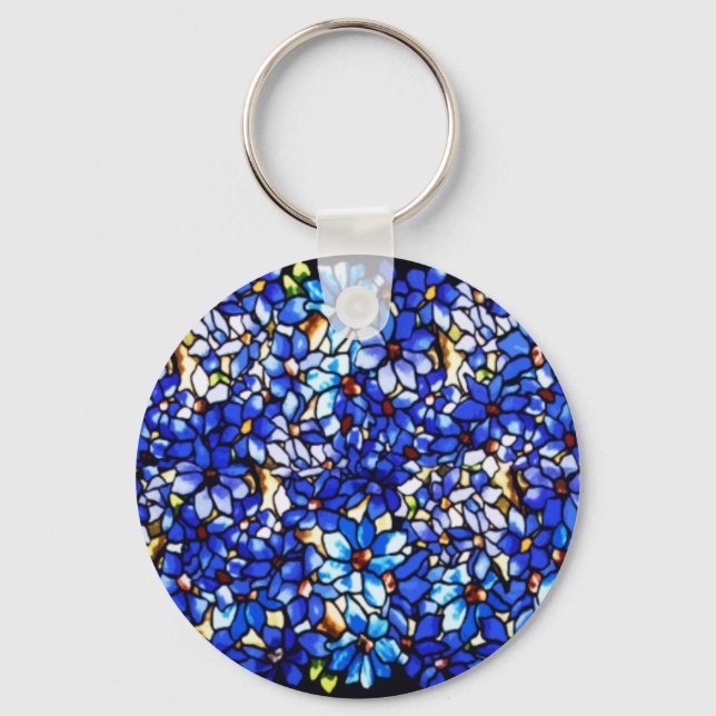 Ode to Tiffany Clematis Key Ring (Front)