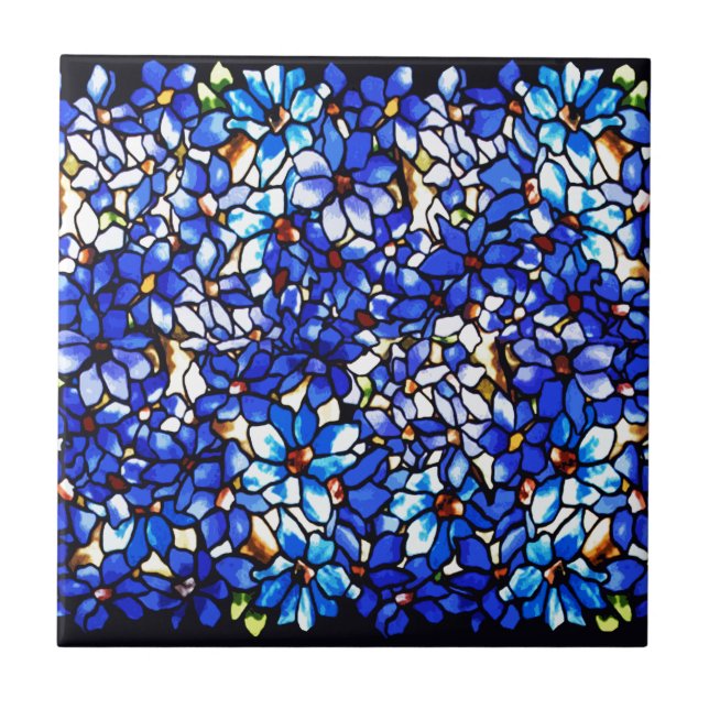 Ode to Tiffany Clematis Tile (Front)