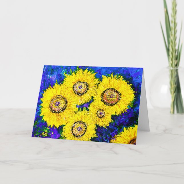 Ode to Van Gogh Greeting Card < Blank Inside> (Front)