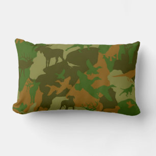 Odee & Green Cammo/deer/elk/moose/hunting dog Lumbar Cushion