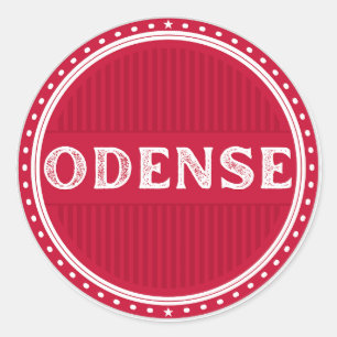 Odense City Pride Emblem – Danish Identity Classic Round Sticker