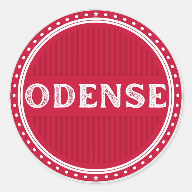 Odense City Pride Emblem – Danish Identity Classic Round Sticker (Front)