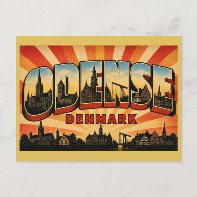 Odense Denmark Literary Postcard (Front)