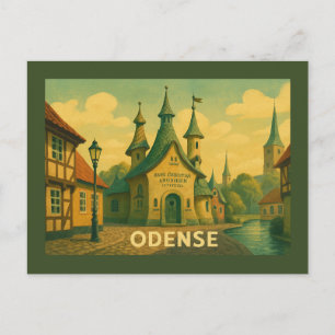 Odense Denmark Literary Postcard