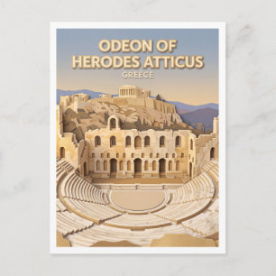 Odeon of Herodes Atticus Athens Greece Postcard