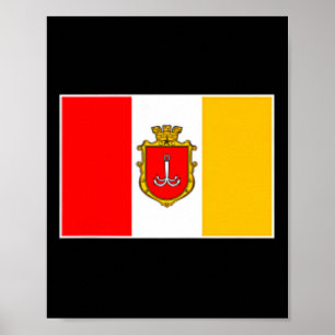 Odesa Odessa City Flag Ukraine Black Sea Poster