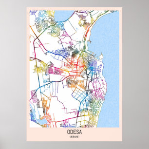 Odesa Ukraine City Map Poster
