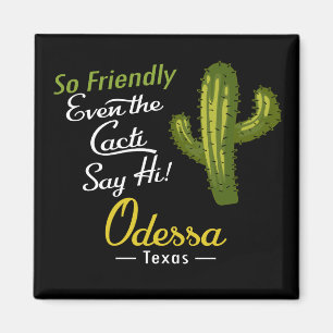 Odessa Cactus Funny Retro Magnet