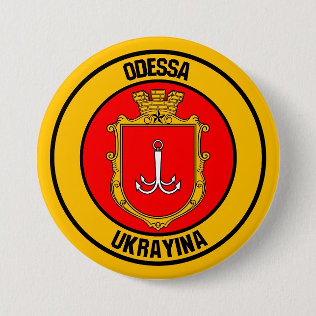 Odessa Round Emblem 7.5 Cm Round Badge (Front)