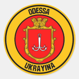 Odessa Round Emblem Classic Round Sticker