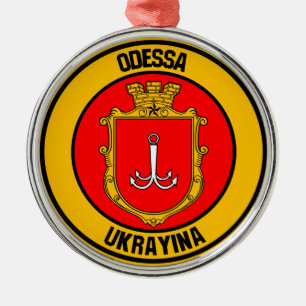 Odessa Round Emblem Metal Tree Decoration