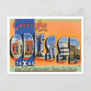 Odessa, Texas Big Letters Postcard