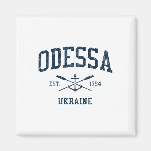 Odessa Vintage Navy Crossed Oars And Boat Anchor Magnet