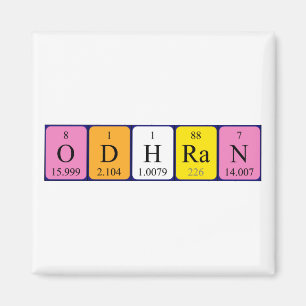 Odhran periodic table name magnet