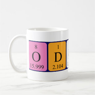 Odhran periodic table name mug