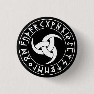 Odhroerir Rune Shield 3 Cm Round Badge