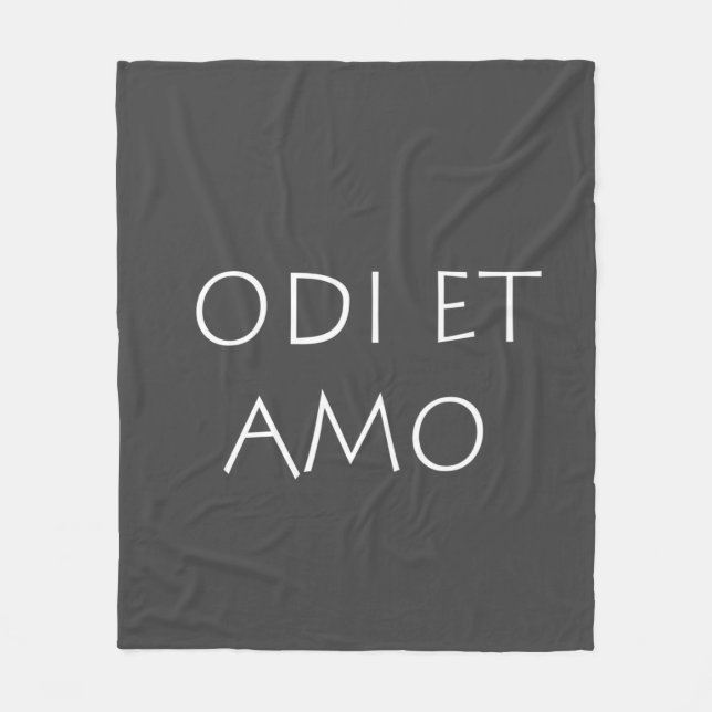 Odi et amo fleece blanket (Front)