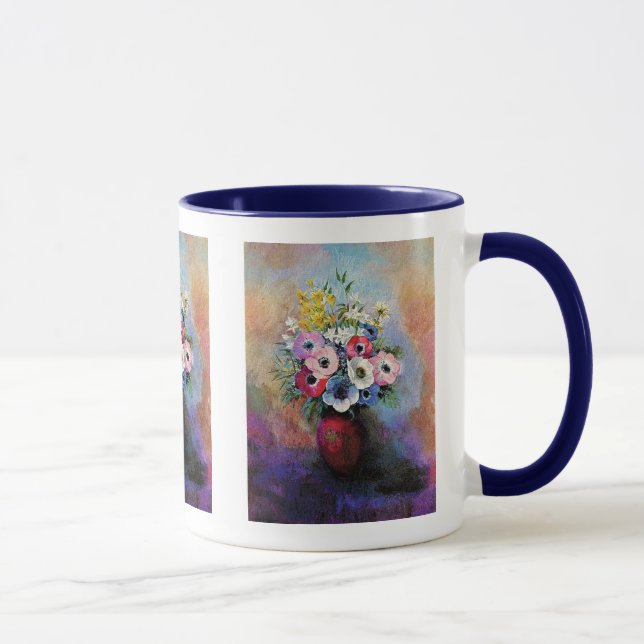 Odilon Redon Anemones - Fine Art Symbolism Mug (Right)