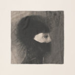 Odilon Redon Armour. Dark woman face / Symbolism Scarf<br><div class="desc">Odilon Redon "Armour" scarf. Symbolism art.</div>