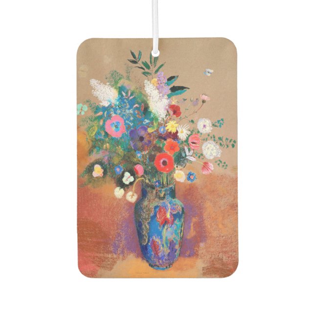 Odilon Redon - Bouquet of Flowers, Car Air Freshener (Front)