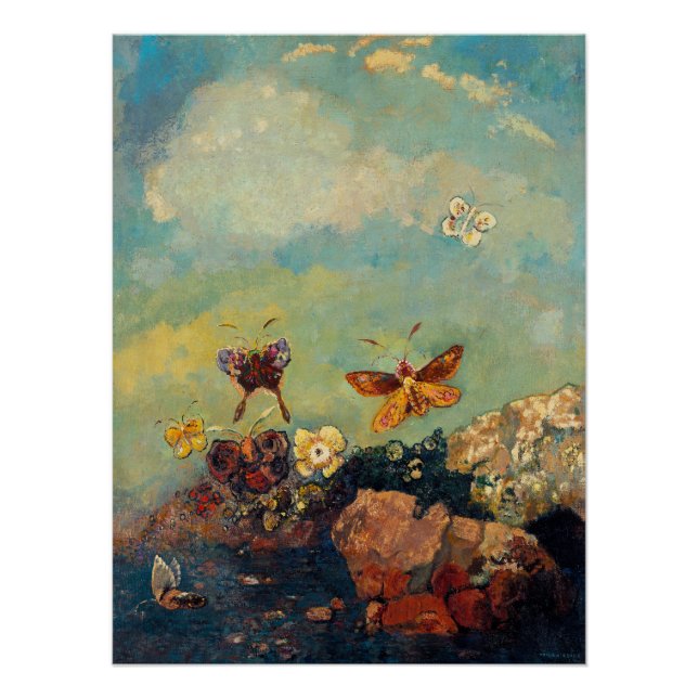 Odilon Redon - Butterflies Poster (Front)