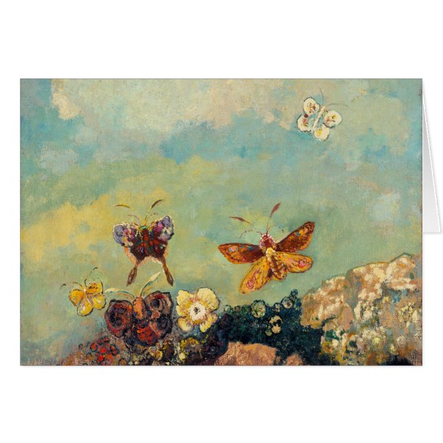 Odilon Redon Butterflies Vintage Symbolism Art (Front Horizontal)