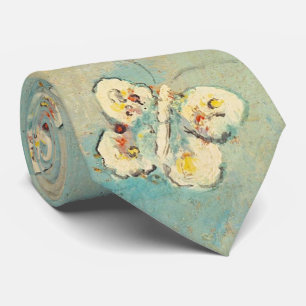 Odilon Redon Butterflies Vintage Symbolism Art Tie
