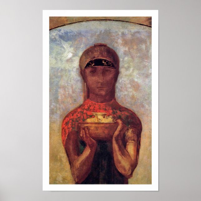 Odilon Redon - Chalice of Mystery - Spiritual Art Poster (Front)