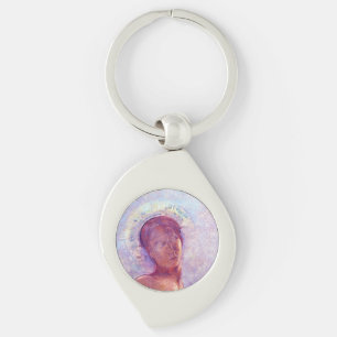 Odilon Redon, closed eyes 1889 Key Ring