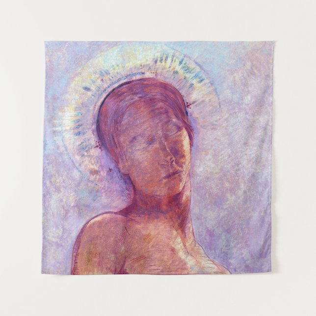 Odilon Redon, closed eyes 1889 Tapestry (Front)