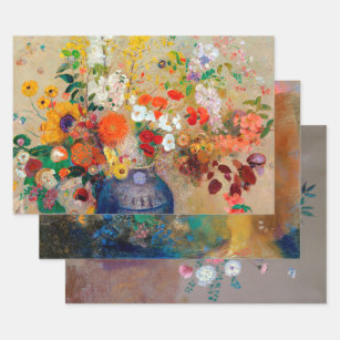Odilon Redon, Floral Wrapping Paper Sheet