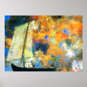Odilon Redon - Flower Clouds Poster
