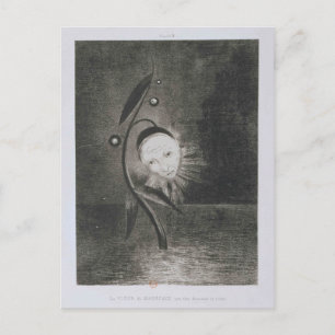 Odilon Redon- Flower of the swamp, a head human Postcard